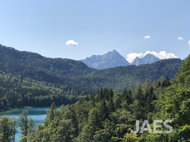 Alpsee Lake and the Alps, near Füssen, Bavaria